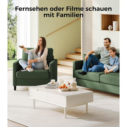 Bequemer Lesesessel Grün – Kleines Sofa für Wohnzimmer & Jugendzimmer