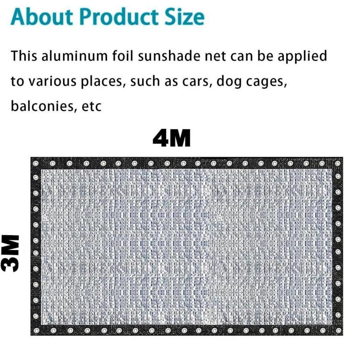Sonnenschutznetz Auto 3x4m – Alunetz für Auto, Camping & mehr