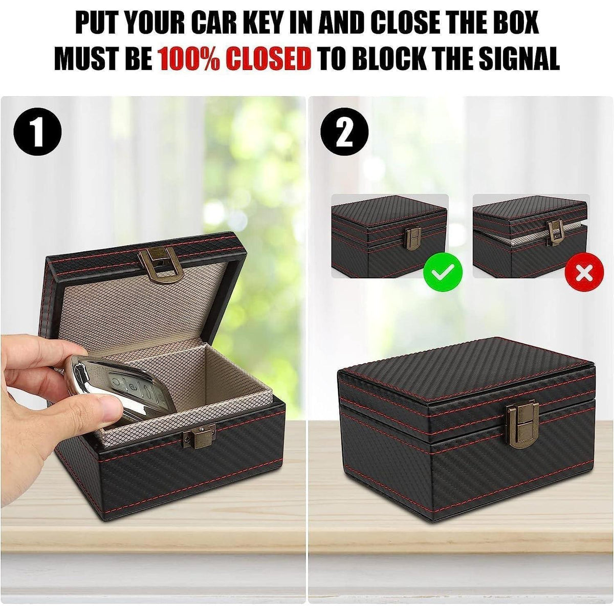 Keyless Go Schlüsselbox mit Signalblocker Schwarz