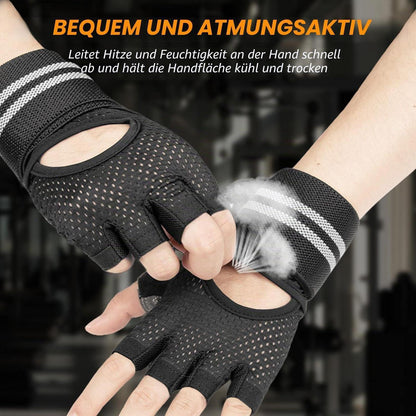 Fitness Handschuhe mit Handgelenkband für Damen und Herren