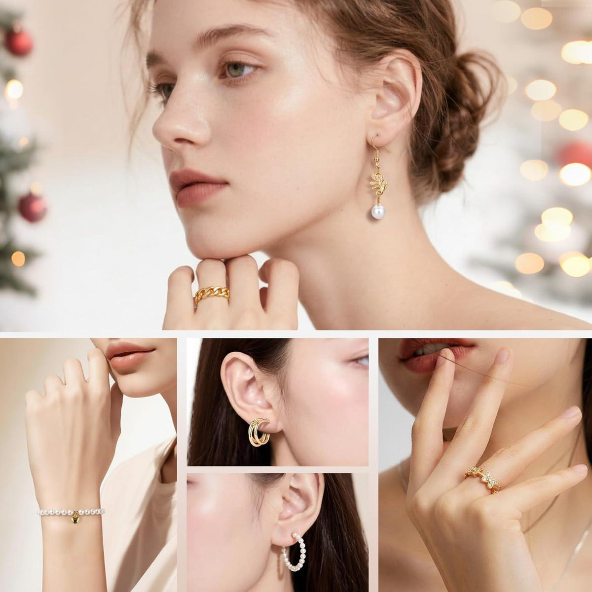 Adventskalender Schmuck Set Gold für Damen & Mädchen