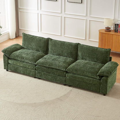 JIEXI Ecksofa mit Schlaffunktion – Grün, Modernes Wohnzimmer Sofa
