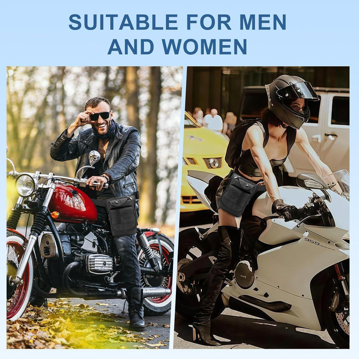 Motorrad Beintasche wasserdicht – Multifunktionale Hüfttasche für Outdoor