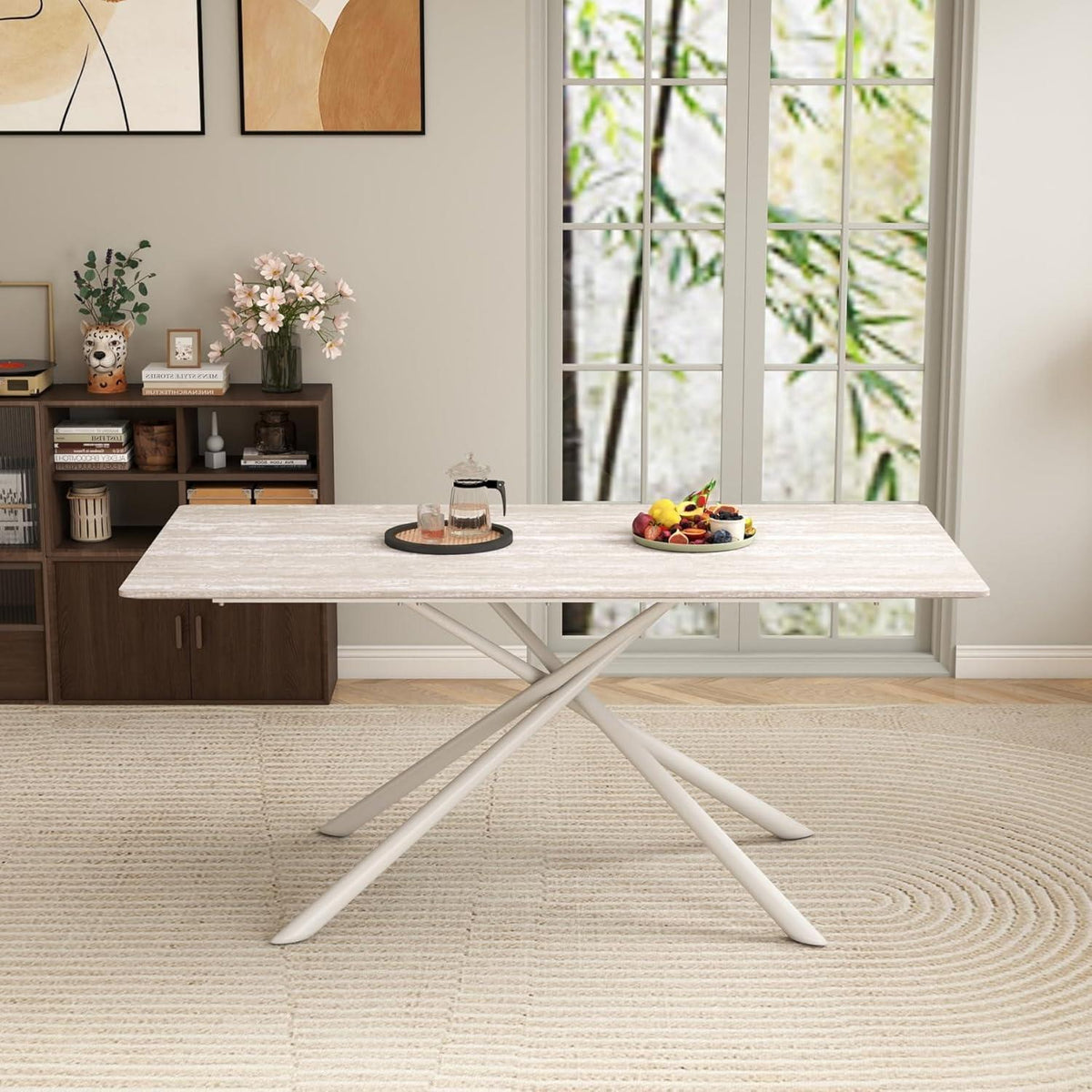 Esstisch Set 180cm & 4 Stühle – Modernes Esszimmer Set