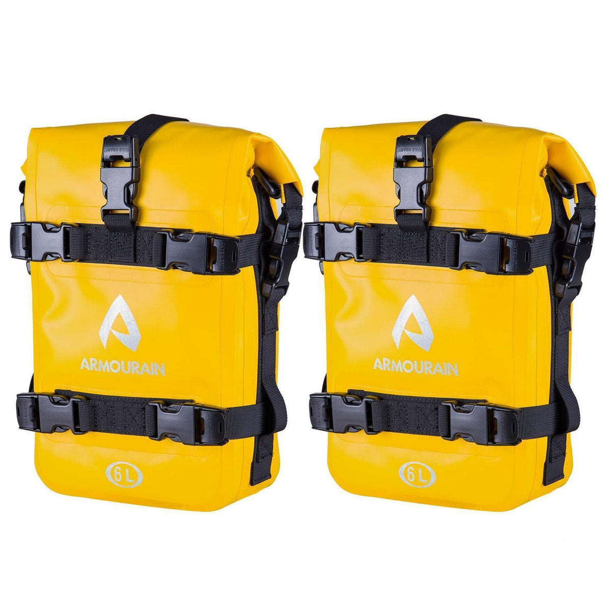 Motorrad Sturzbügel Seitentaschen Set (2x 6L) Wasserdicht Gelb