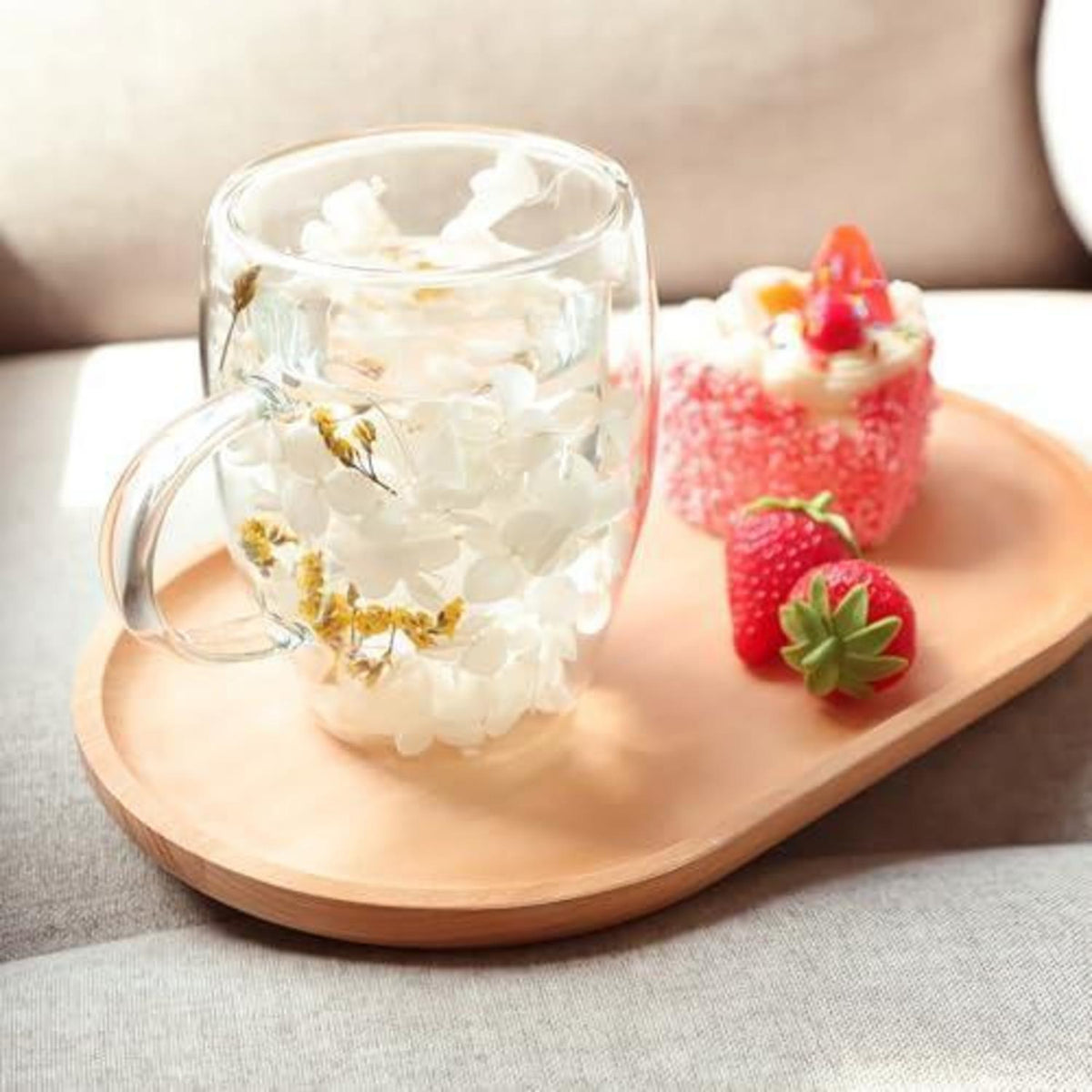 Blumen Kaffeegläser 350ml - Thermobecher Latte Macchiato