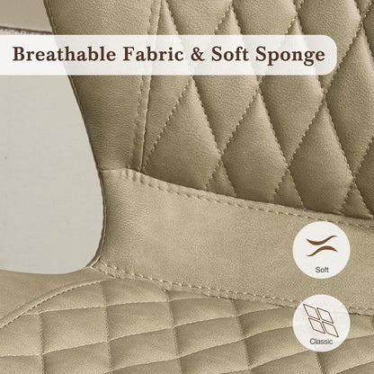Barhocker mit Lehne, Höhenverstellbar, Khaki, 2er Set