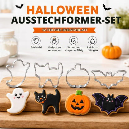 Halloween Ausstechformen Set Edelstahl 12-teilig