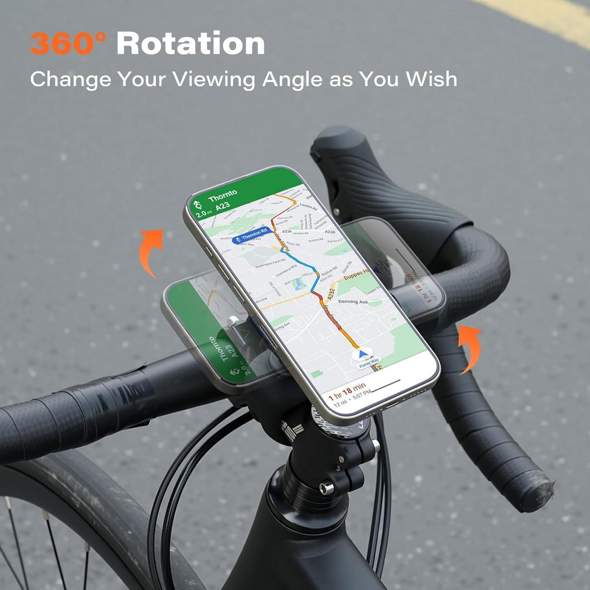 Fahrrad Handyhalterung 360° Drehung, Stabil & Sturzfest