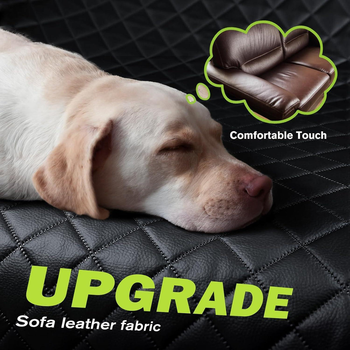 Hundedecke Auto Rückbank mit Harter Unterseite 136x60cm, Wasserdicht & Kratzfest