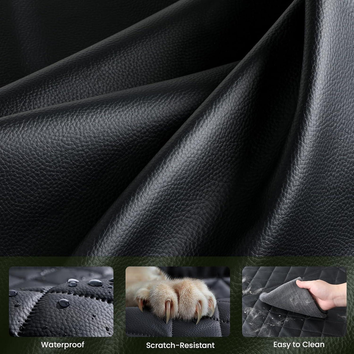 Hundedecke Auto Rückbank mit Harter Unterseite 136x60cm, Wasserdicht & Kratzfest