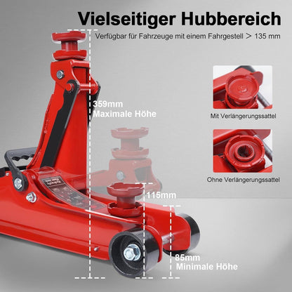 Hydraulischer Wagenheber 2.5t – Schnellhub & Mobilität