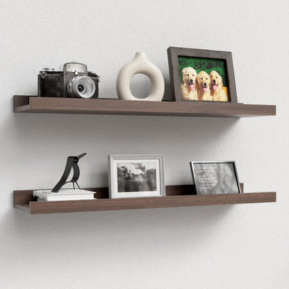 Wandregal Walnuss MDF 60x13 cm 2er Set