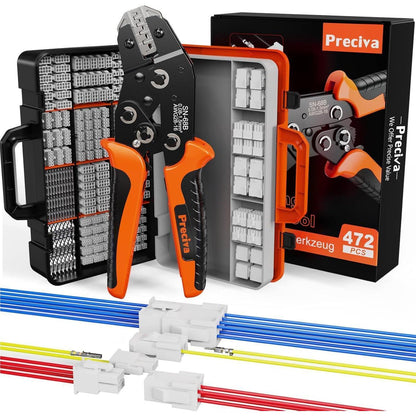 Crimpzangen Set 472-teilig mit Mini-Fit Jr. Steckern | 0,08-1,5mm²