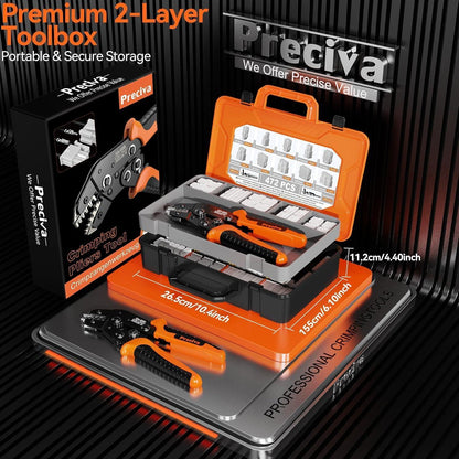 Crimpzangen Set 472-teilig mit Mini-Fit Jr. Steckern | 0,08-1,5mm²