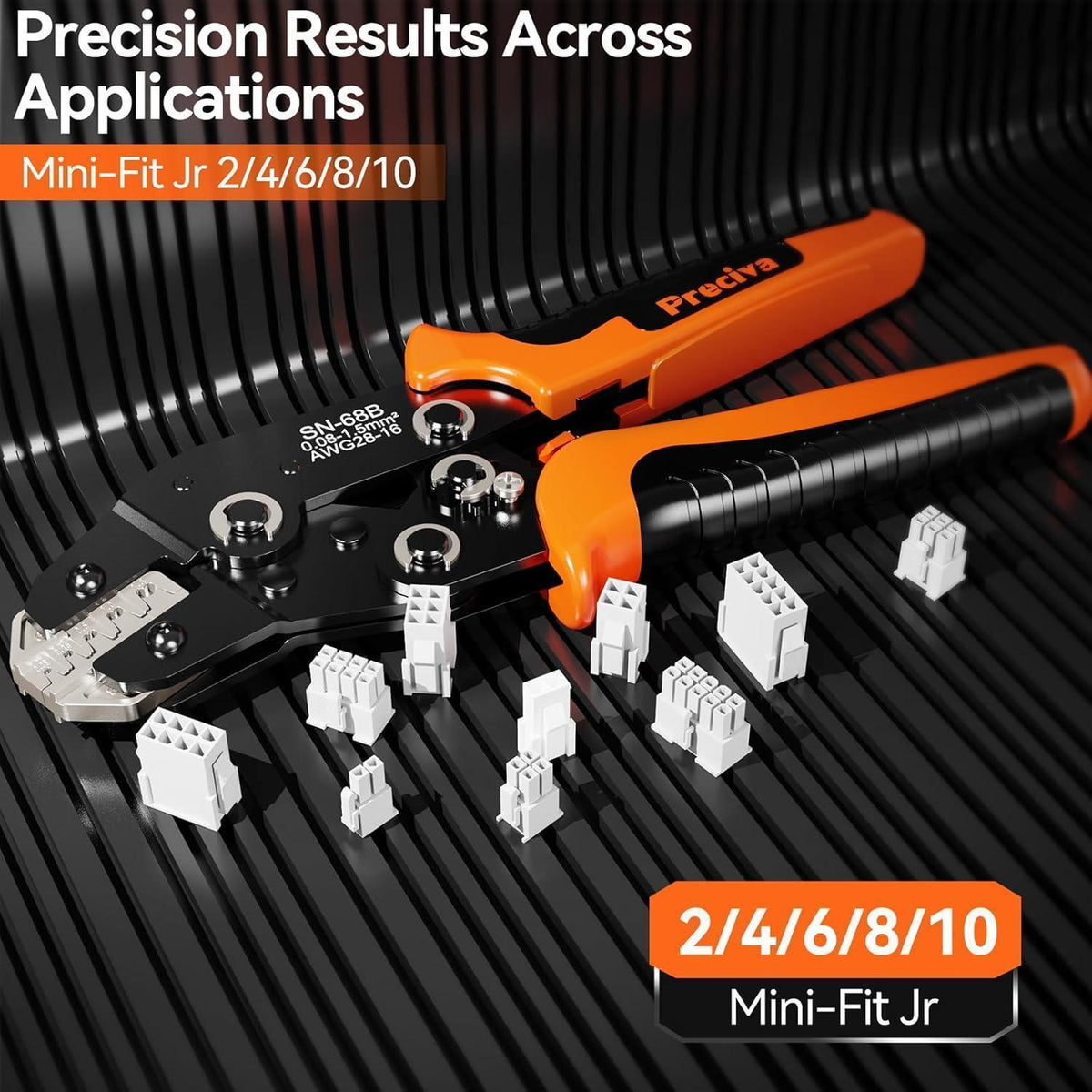 Crimpzangen Set 472-teilig mit Mini-Fit Jr. Steckern | 0,08-1,5mm²