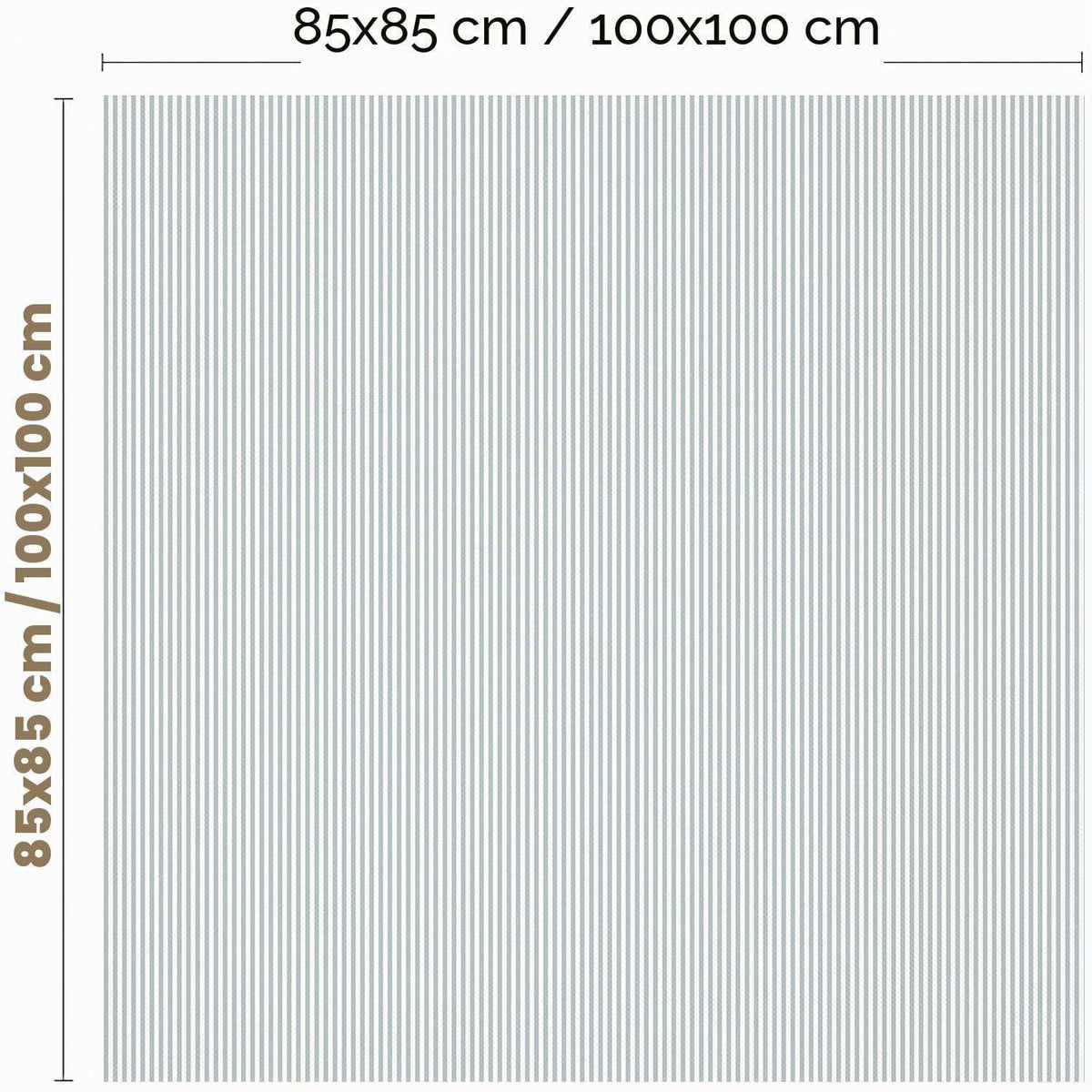 Hellblaue Tischdecke gestreift 100x100 cm – Modern & Pflegeleicht