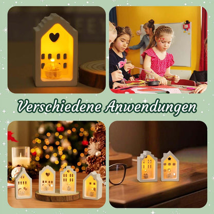 4x 3D Silikonform Haus – Gießformen für Kerzen & Deko