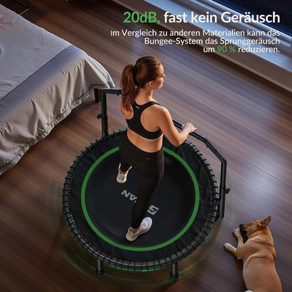 Fitness Trampolin für Erwachsene – 102cm, Verstellbarer Griff