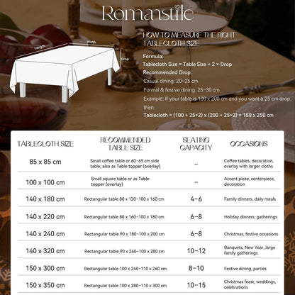 Weihnachtliche Tischdecke Gold Jacquard Rentier & Baum 150x300 cm