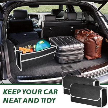 Auto Kofferraum Organizer – 2er Set, Faltbar & Rutschfest
