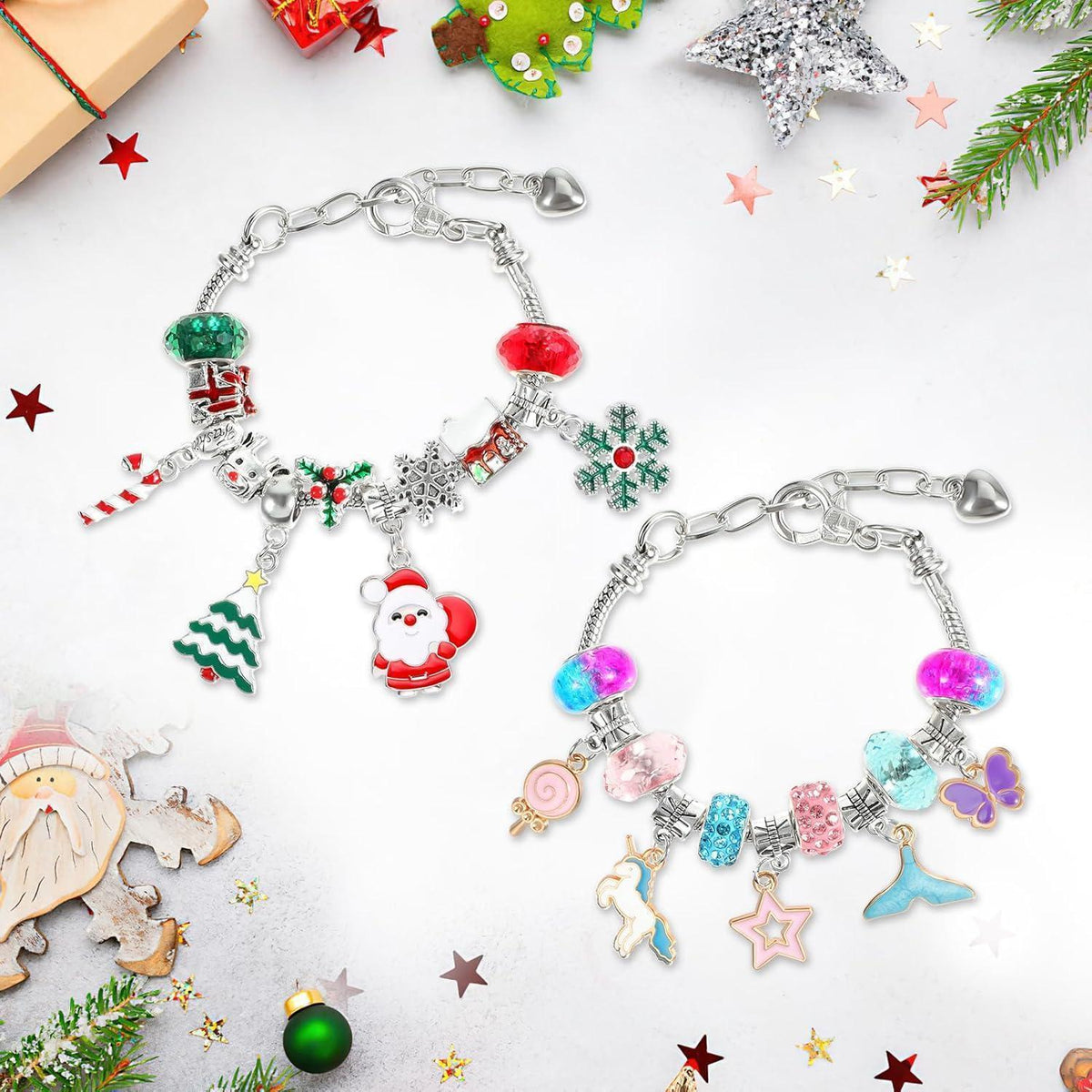 Adventskalender Schmuck Basteln für Mädchen mit Armbändern