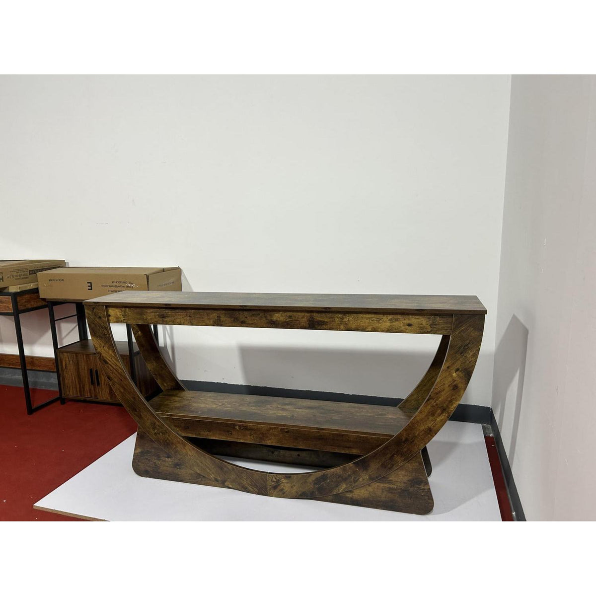 Konsolentisch 160 cm mit Ablage – Schmaler Flurtisch Holz