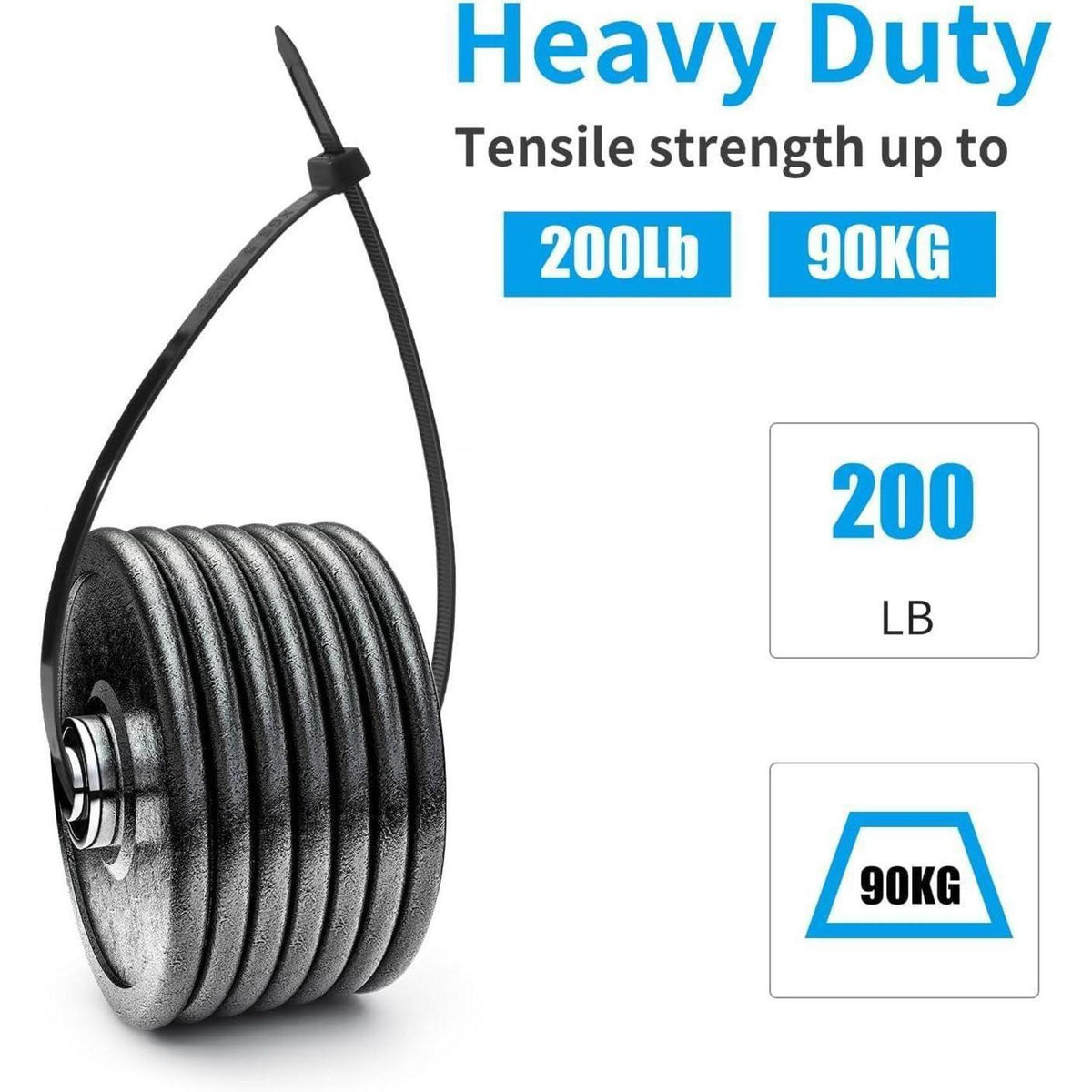 Robuste Kabelbinder 40,6 cm – 500er Pack, Weiß