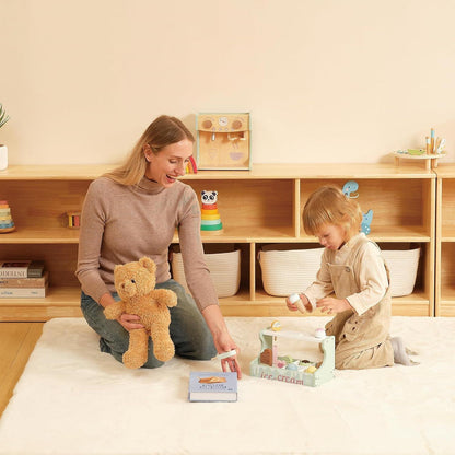 Kinderregal Holz 5 Fächer – Spielzeug & Bücher Organizer