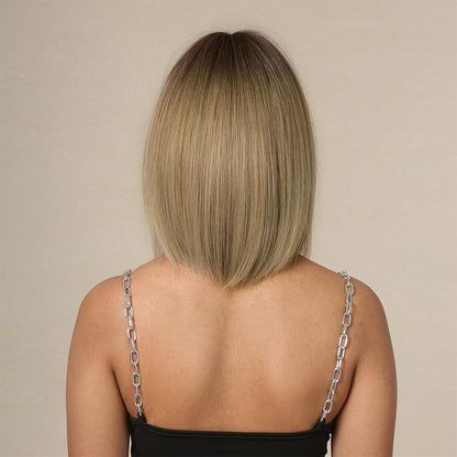 Blonde Bob Perücke mit Pony – Kurzes Haar für Damen