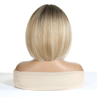 Blond Bob Perücke mit Pony – Kurzes, natürliches Haar