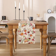 Herbst Tischläufer 40x140 cm – Orange Grün Blätter Deko