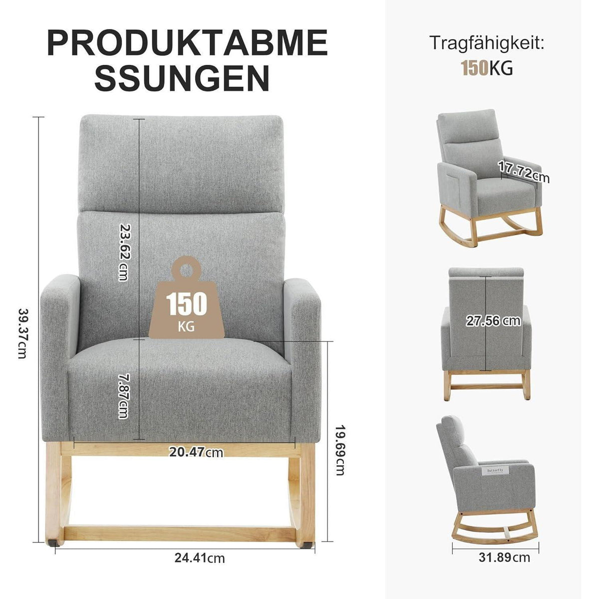 Schaukelstuhl Leinen – Bequemer Still- & Entspannungsstuhl