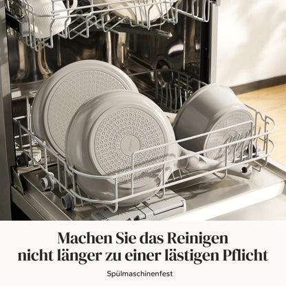 11-teiliges Keramik Topfset Induktion – Grau