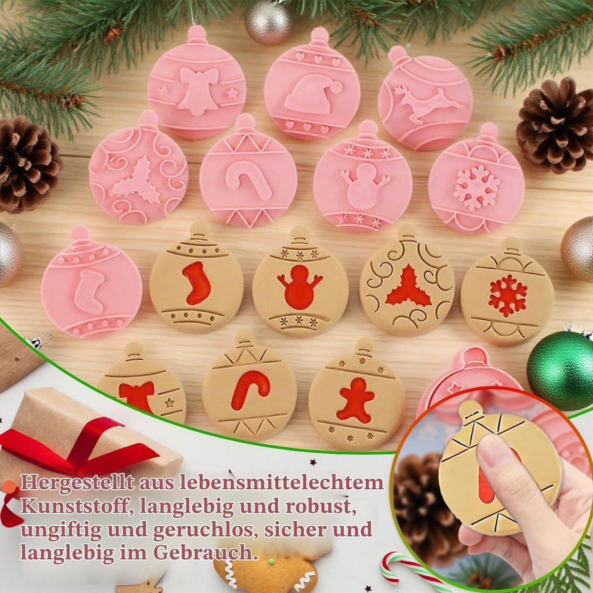 Weihnachtsausstecher Set 20 Stück Kunststoff Plätzchenformen Kinder