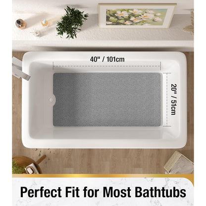 Rutschfeste Badewannenmatte 101x51cm – Schnelltrocknend & Zuschneidbar