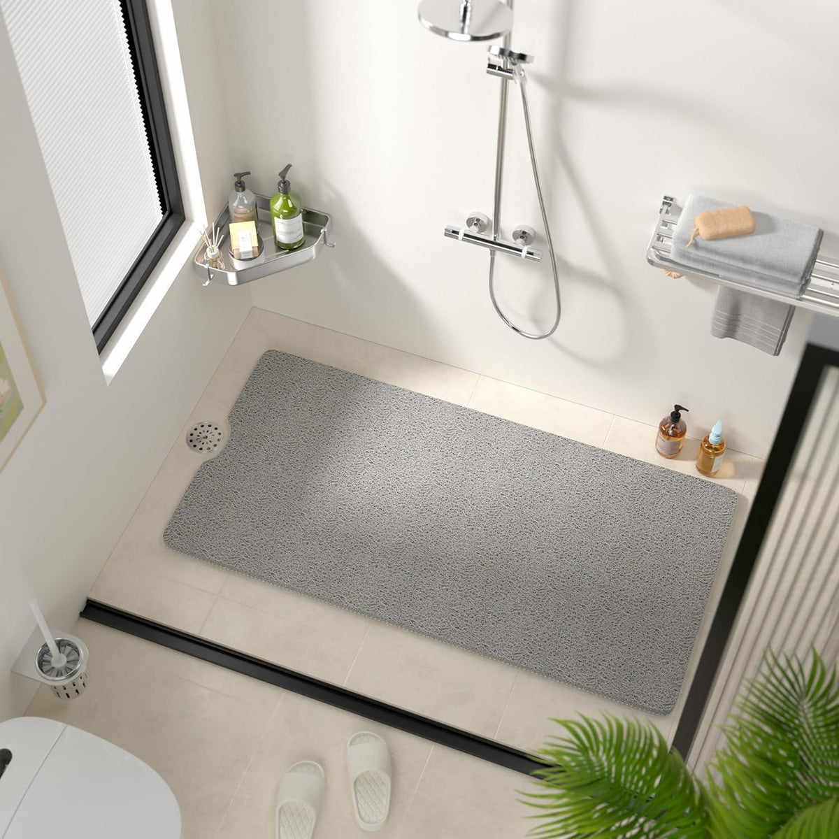 Rutschfeste Badewannenmatte 101x51cm – Schnelltrocknend & Zuschneidbar