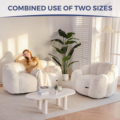 Flauschiger Sitzsack Erwachsene – Blumen Design, Memory Foam
