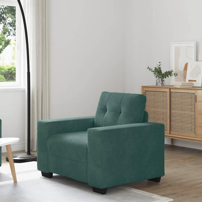 Samt Sessel Dunkelgrün – Bequemer Wohnzimmerstuhl für Loft & Spielzimmer