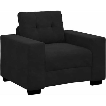 Samt Sessel Schwarz 60cm - Modernes Polstersofa für Wohnzimmer
