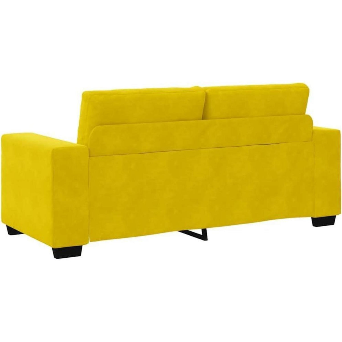 Gelbes Samt Sofa mit Schlaffunktion – Zweisitzer 140cm