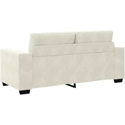 Zweisitzer Sofa Creme mit Schlaffunktion – Samt & Modernes Design