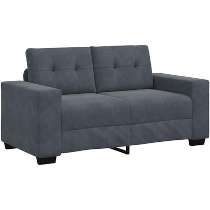 2-Sitzer Samt Sofa Modern Dunkelgrau 120cm – Bequemes Mini Sofa