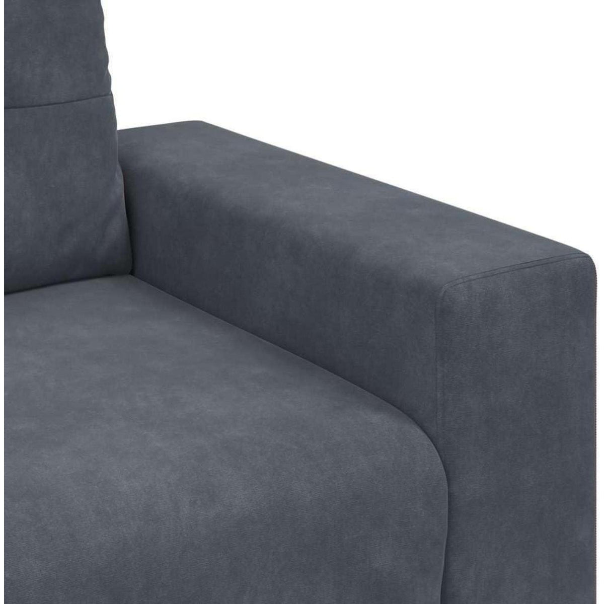 2-Sitzer Samt Sofa Modern Dunkelgrau 120cm – Bequemes Mini Sofa