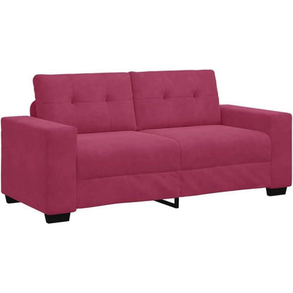 Zweisitzer Sofa Weinrot – Samt, Schlaffunktion & 140 cm