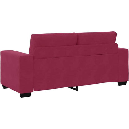 Zweisitzer Sofa Weinrot – Samt, Schlaffunktion & 140 cm