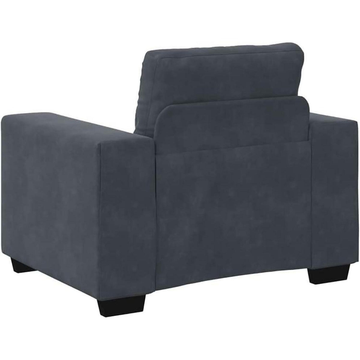 Samt Sessel Dunkelgrau – Modernes Sofa für Wohnzimmer & Loft