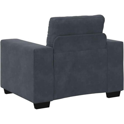 Samt Sessel Dunkelgrau – Modernes Sofa für Wohnzimmer & Loft