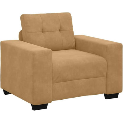 Mini Sofa Braun – Gepolsterter Sessel mit Lendenkissen (60cm)