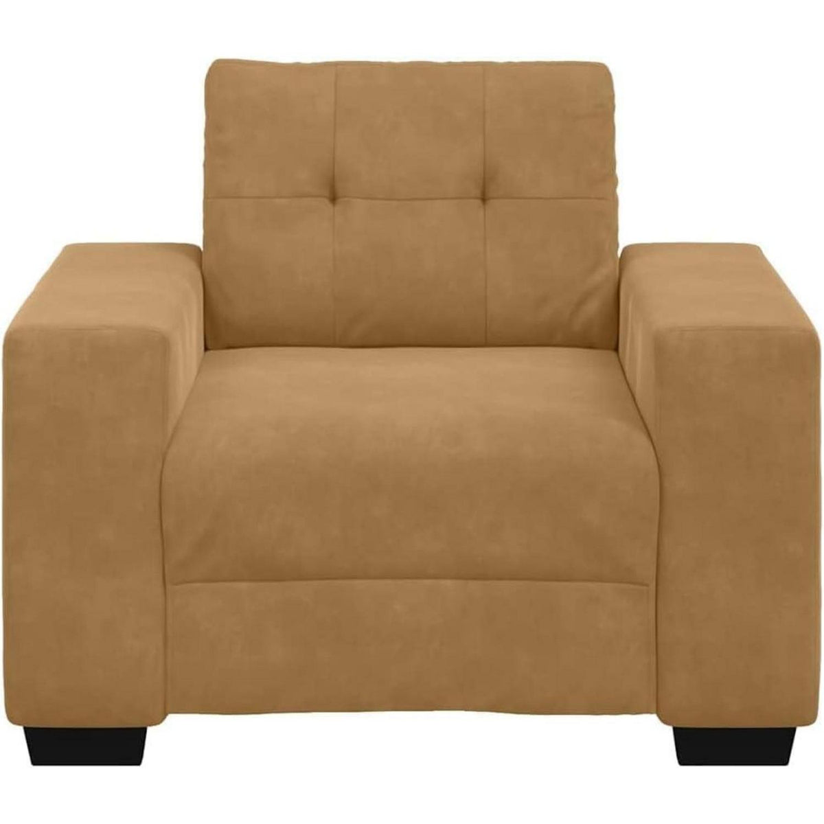 Mini Sofa Braun – Gepolsterter Sessel mit Lendenkissen (60cm)